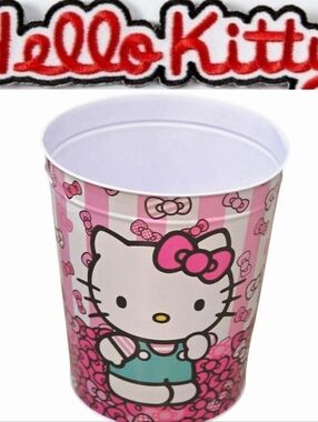 Hello Kitty By Sanrio Logo Bow Party Waste Bin